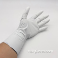 Удлиненные и утолщенные белые двухцветные нитрильные перчатки